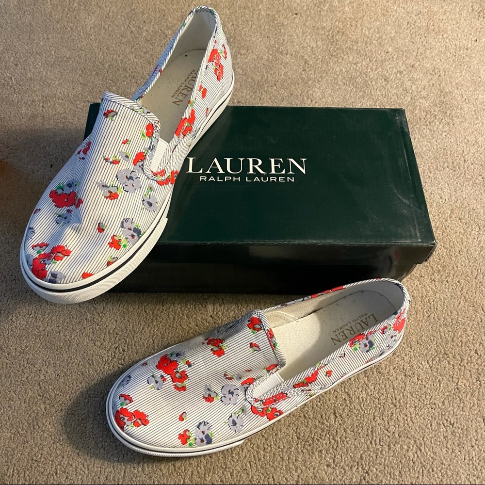 Ralph Lauren Floral Slip Ons